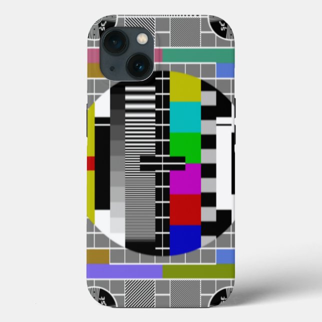 Retro TV Text Pattern Case-Mate iPhone Case (Back)