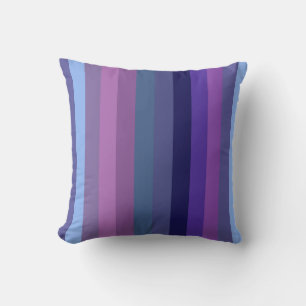 Retro Twilight Moody 70s Horizontal Stripes Cushion