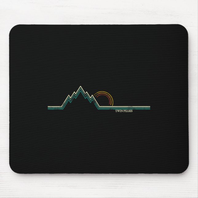 Retro Twin Peaks  Mouse Pad (Front)