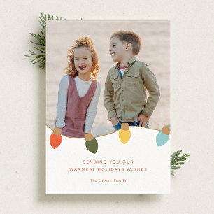 Retro Twinkle Lights Holiday Card