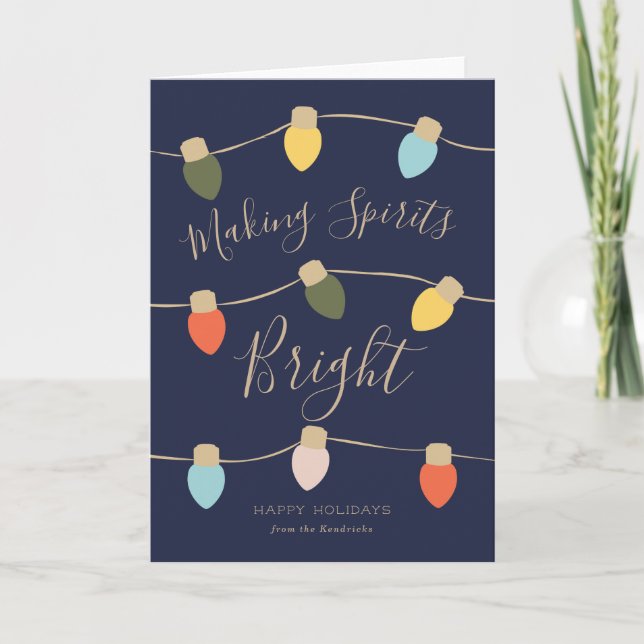 Retro Twinkles Holiday Card (Front)