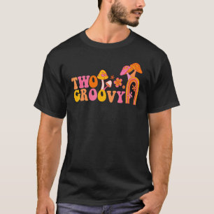 Retro Two Groovy Cool 2nd Birthday Party Matching  T-Shirt