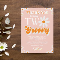 Retro Two Groovy Girls 2nd Birthday