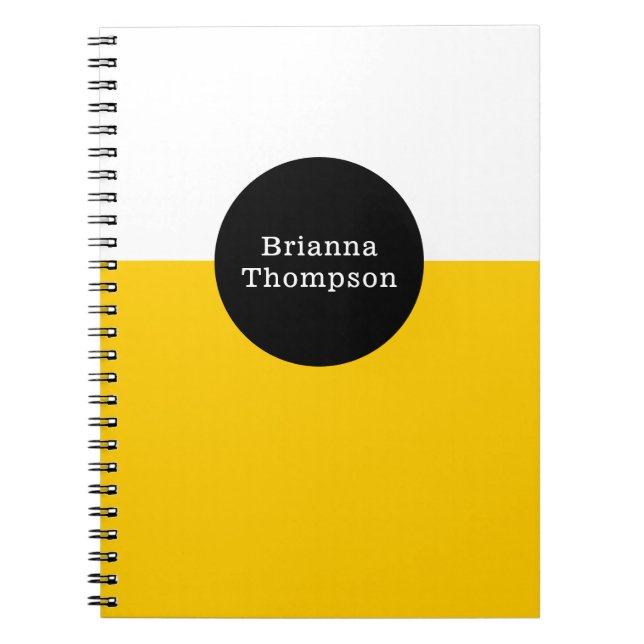 Retro Two Tone Colour Block Lime Green Notebook (Front)
