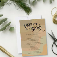 Retro Type Earthtone Stripes Modern Wedding