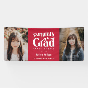 Retro Type Graduation Party Photo Banner