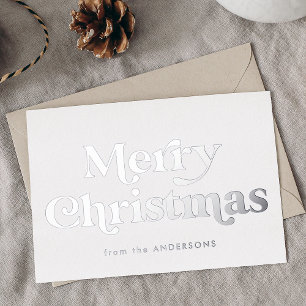 Retro Type Merry Christmas Non-Photo Foil