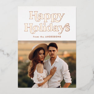 Retro Type Photo Rose Gold