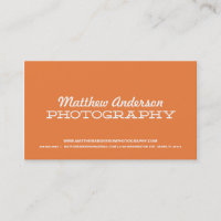 RETRO TYPE | PHOTOGRAPHY BUSINESS CARD