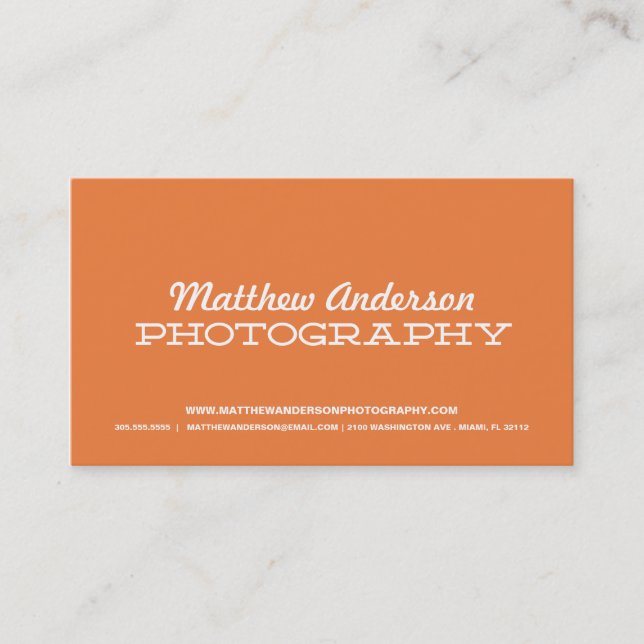 RETRO TYPE | PHOTOGRAPHY BUSINESS CARD (Front)
