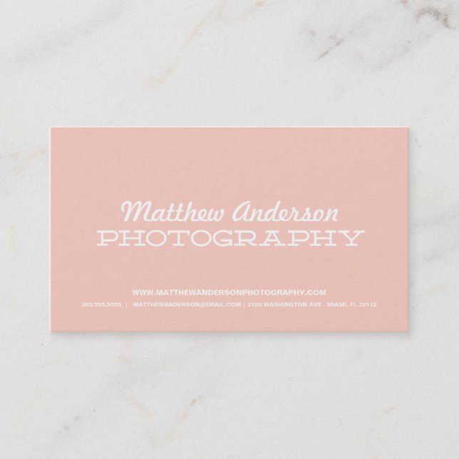 RETRO TYPE | PHOTOGRAPHY BUSINESS CARD (Front)