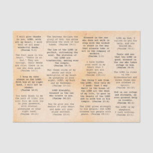Retro Typewriter Bible Psalm Verses for Journals Tissue Paper