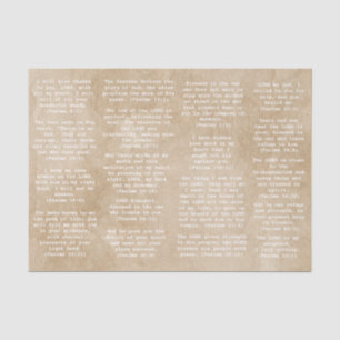 Retro Typewriter Bible Psalm Verses for Journals  Tissue Paper
