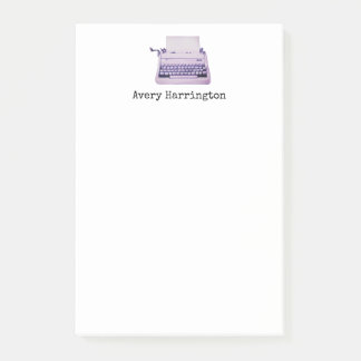 Retro Typewriter Personalised Dark Academia Post-it Notes