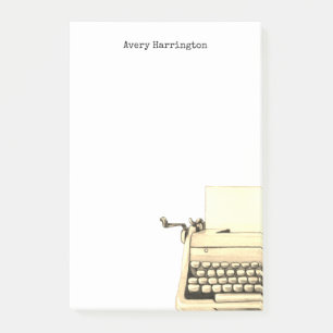Retro Typewriter Vintage 60s Cute Personalised  Post-it Notes