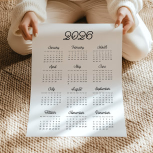 Retro typography 2022 calendar poster