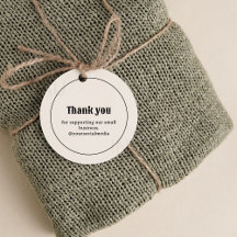 Retro Typography Business Logo Thank You Tag