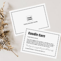 Retro Typography Candle Care 