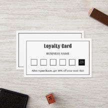 Retro Typography Logo Loyalty Card