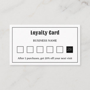Retro Typography Logo Loyalty Card