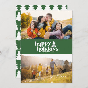 Retro typography modern 1 photo holiday Christmas