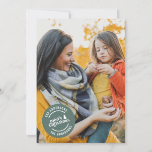 Retro typography modern 1 photo holiday Christmas