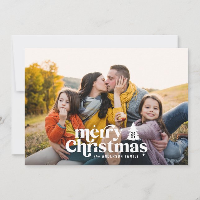 Retro typography modern photo holiday christmas (Front)