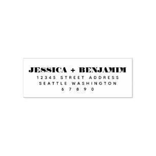 Retro Typography Personalised Return Address Self-inking Stamp
