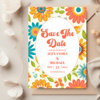 Retro Typography Summer Sun Wedding
