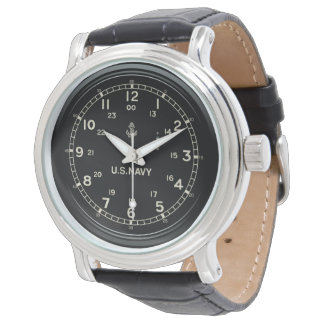 Retro U.S. NAVY Clock Watch