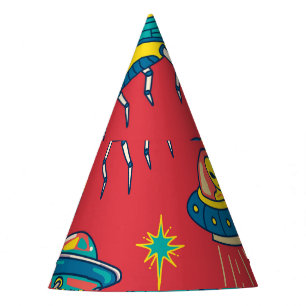Retro UFO Space Invaders Party Hat