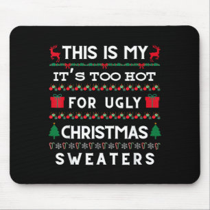 Retro Ugly Christmas Sweater Candy Cane Tree Vibes Mouse Pad