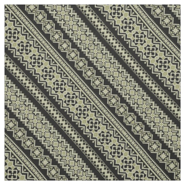Retro ukrainian pattern fabric (Swatch)