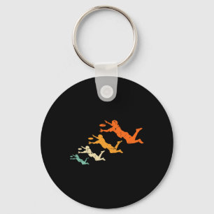 Retro Ultimate Frisbee Player Vintage Disc Ultimat Key Ring
