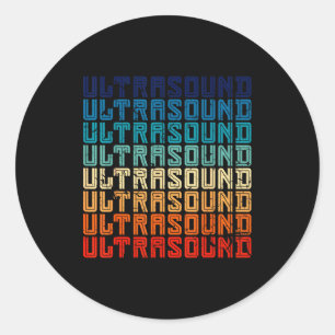 Retro Ultrasound Technologist  Classic Round Sticker