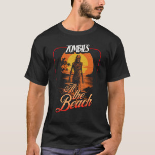 Retro Undead Horror Zombies at the Beach Sun Su T-Shirt