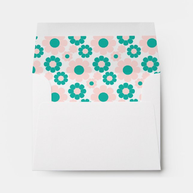 Retro Union Vintage Floral Lined Small Envelope (Back (Bottom))