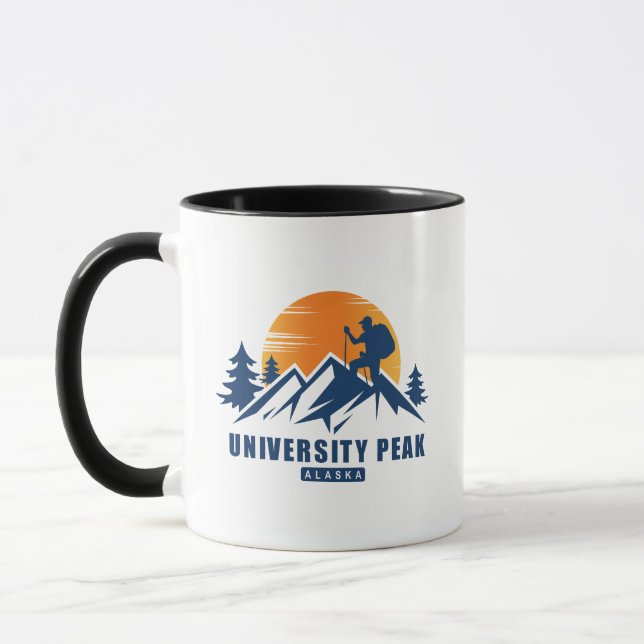 Retro University Peak Hike T-Shirt Mug (Left)