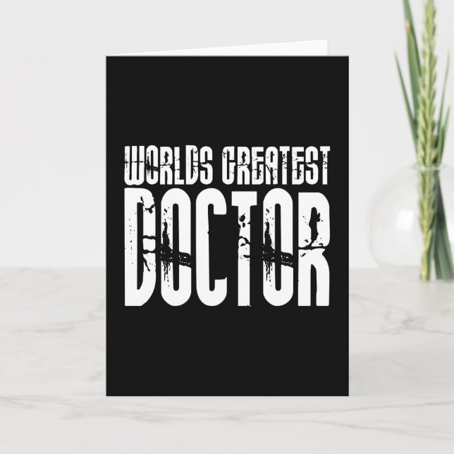 Retro Urban Cool Doctors : World's Greatest Doctor Thank You Card (Front)