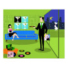 Retro Urban Couple Poster