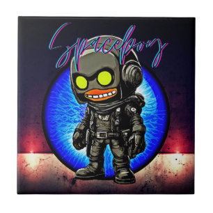 Retro Urban Steampunk Aesthetic - Spaceboy Fantasy Tile