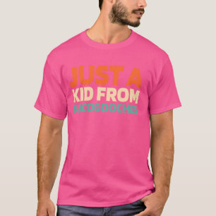 Retro Us City American Just A Kid From Texas Nacog T-Shirt