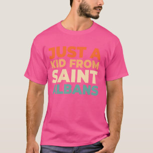 Retro Us City American Just A Kid From Vermont Sai T-Shirt