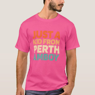 Retro Us City Usa - Just A Kid From New Jersey Per T-Shirt
