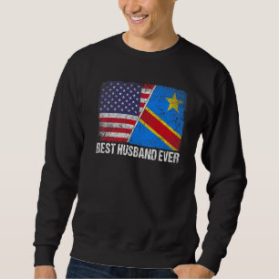 Retro Us Congo Flag Best Husband Ever Father's Da Sweatshirt