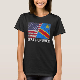 Retro Us Congo Flag Best Pop Ever Father's Day T-Shirt