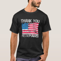Retro US Flag Military Vet Appreciation Thank You