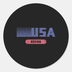 Retro Usa 2020 Team American Boxing Vintage  Classic Round Sticker
