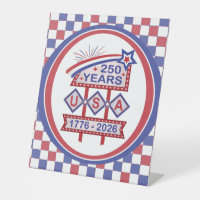 Retro USA 250th Anniversary Marquee Sign 1776-2026