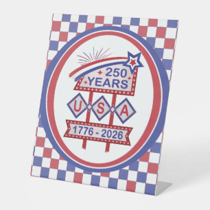 Retro USA 250th Anniversary Marquee Sign 1776-2026